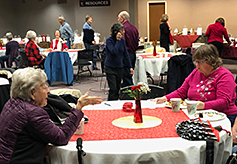 The table decorations added a festive touch